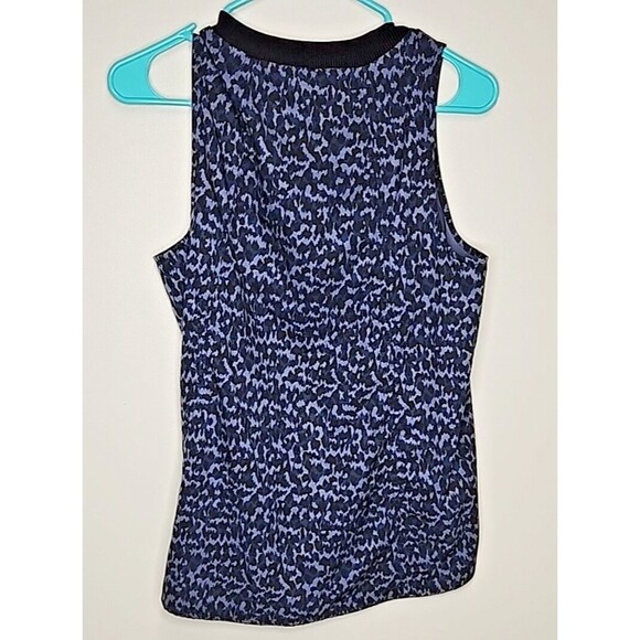 Athleta Zephyr Leopard Print Top Indigo & Black Lightweight Workout Tank Size S - Picture 2 of 6